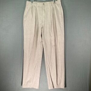 Ruff Hewn Men's Pleated Front Cotton Casual Pants‎ Khaki Size 34